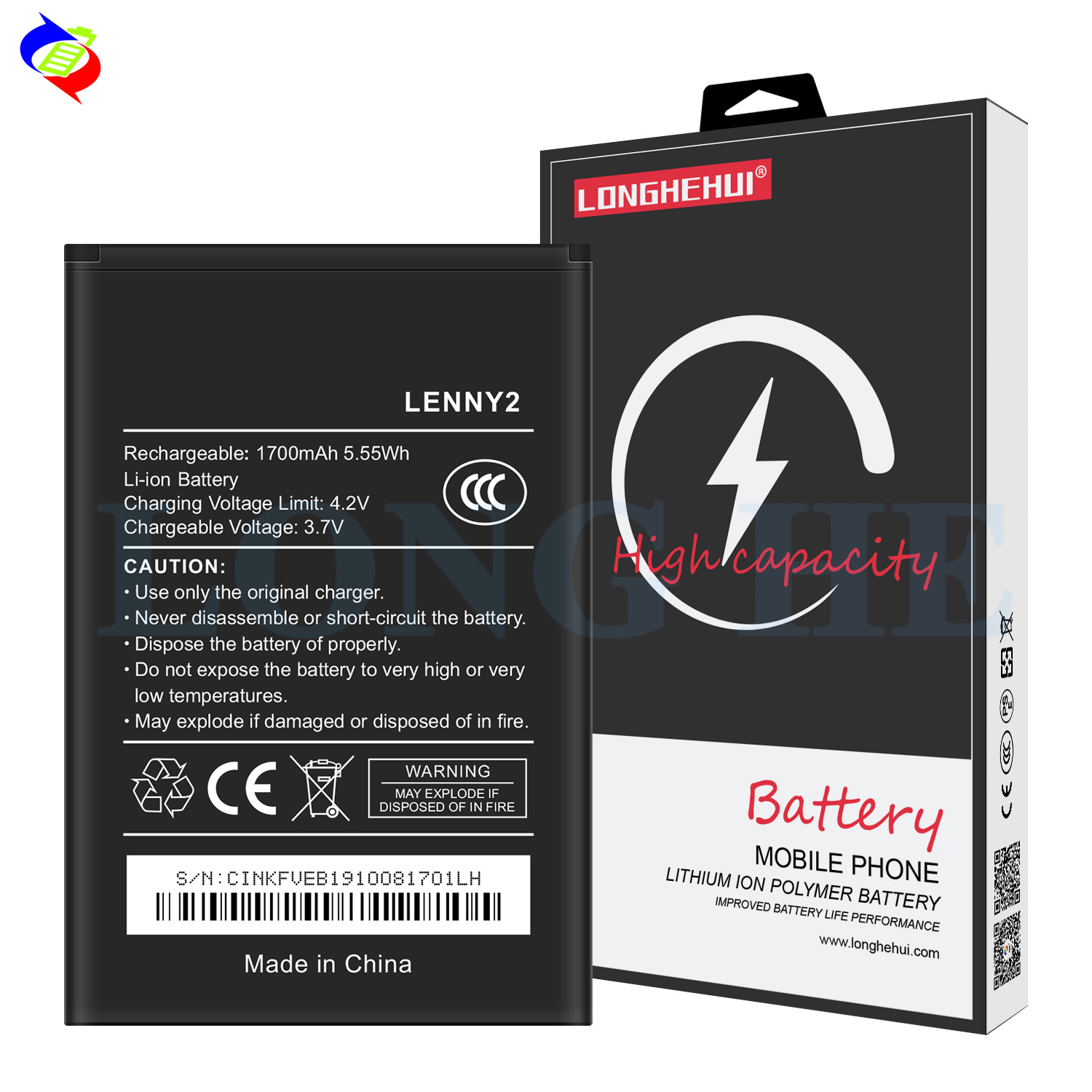 Batteria Per Wiko Lenny 2 E 3 - 1800mAh, Li-Ion, Con Protezione Sicurezza - Foto 7