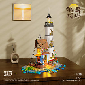 Juego de bloques de construcción Island Lighthouse, 1806 piezas, con función de luz, para mayores de 6 años - Product Image 4