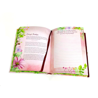 Carnet de notes personnalisé à couverture rigide, esthétique florale, avec logo