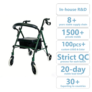 Simplywalk Sedia a Rotelle in Acciaio da 136 kg, Deambulatore a Quattro Ruote per Centro di Riabilitazione, Supporto per Distributori MDR CE - Product Image 1