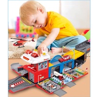 Voiture de combat 2 en 1 pour enfants, modèle moulé sous pression, voiture de déformation, camion de combat, parking, alliage, bricolage, garage, station de feu, jouet pour enfants