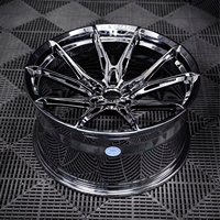Rines de Aleación Forjados JG Factory 5x112 5x114.3 5x120 PCD Personalizado ET, Diseño Cóncavo Profundo, Pintados en Negro Brillante para Sedán de Alto Rendimiento