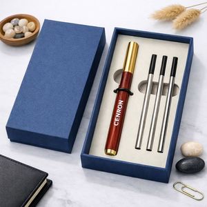 Caja de Regalo de Madera Personalizada para Bolígrafos con Recarga, para Clientes Corporativos y Regalos para Empleados - Product Image 6