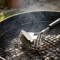 Brosse de nettoyage pour barbecue, brosse à grilles en fil métallique pour le camping et la cuisine en plein air
