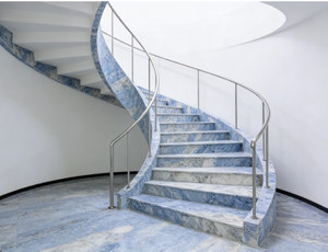 Moderna Lastra di Marmo Brasiliano Naturale di Lusso, Cielo Blu e Nuvole Bianche, Traslucido per Arredamento Casa, Top Cucina, Tavolo, Vanità, Pavimento - Product Image 5