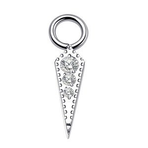 سلسلة جسم معدنية أبدية من الذهب الأبيض الخالص عيار 14 قيراط - Product Image 3