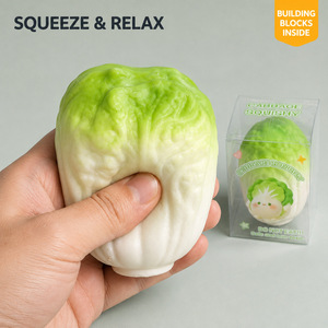 Palla Squishy Artigianale a Forma di Bok Choy, Giocattolo Sensoriale Morbido <span class=keywords><strong>Modellabile</strong></span> in <span class=keywords><strong>Legno</strong></span>, Simulazione di Verdura e Frutta per Gioco ASMR - Product Image 4