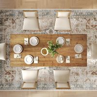 Table à manger industrielle pour 4-6 personnes, table de cuisine rectangulaire en bois massif de 160 cm avec pieds en métal robustes, idéale pour la salle à manger