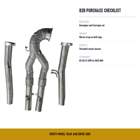 Kit de tuyaux avant (downpipe) à ajustement direct pour Audi RS Q3 F3 2.5T 2019-2025 RHD, cinq pièces avec isolation thermique tressée et colliers de serrage, kit de pièces de tuning racing