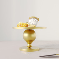 Adornos Dorados para Mesa de Postres, Exhibidores de Hierro Forjado, Soporte para Pasteles, Bandeja para Postres, Mesa para Buffet y Merienda