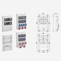 Boîtier de distribution électrique industriel étanche IP67 SPM 16A, système multi-prises intérieur/extérieur (12kV) en acier laminé à froid