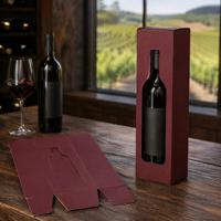 Coffret cadeau de luxe personnalisé pour deux bouteilles de vin, style livre, logo Arabesque, Burgundygroove, pour kits de distributeurs