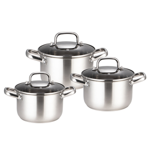 Nhà cung cấp chuyên nghiệp của 201 thép không gỉ hiện đại 12-mảnh Cookware Set gương đánh bóng máy rửa chén lò an toàn biểu tượng tùy chỉnh tùy chọn - Product Image 5