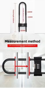 Candado de Combinación Seguro con Código en Forma de U de Zinc Premium para Bicicletas Eléctricas y Bicicletas, Anti-robo y Resistente a la Extracción - Product Image 6