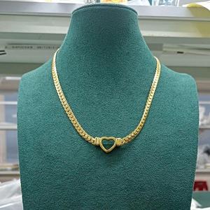 Collier en acier inoxydable or 18K véritable Hih Collier à breloques en forme de cœur pour sport incroyable - Product Image 5