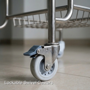 Lit bébé d'hôpital ergonomique de Keling Medical avec roulettes à roulement fluide pour un <span class=keywords><strong>transport</strong></span> rapide - Product Image 5