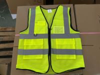 Chaleco de Seguridad Reflectante Azul con Cremallera, Transpirable, de Malla, Alta Visibilidad, para Construcción, Disponible en Stock