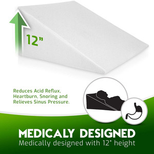 Bán Buôn 12 "Ngủ Giường Nêm Gối, Giường Nêm Gối, Breathable Và Có Thể Giặt Bìa <span class=keywords><strong>Memory</strong></span> <span class=keywords><strong>Foam</strong></span> Giường Nêm Gối - Product Image 5