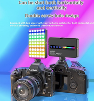 Mini Lampe LED d'appoint RVB Pleine Couleur Ambiante Carrée à Clip pour Téléphone Portable et Appareil Photo, Idéale pour la Prise de Vue en Extérieur, Modèle M160RGB