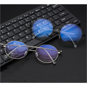 Maidis Round <b>Metal</b> <b>Frame</b> Anti Blue Light Glasses For Women Plano Lenses Medium Size - Product Image 2