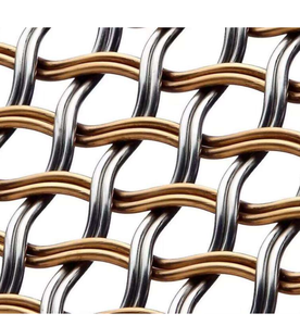 Maille architecturale ondulée en laiton antique - Tissu décoratif en acier inoxydable de qualité supérieure pour intérieurs de luxe - Product Image 1