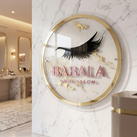 Lettres de logo personnalisées découpées au laser, plaque signalétique, enseigne publicitaire pour salon de beauté