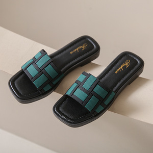<span class=keywords><strong>Sandali</strong></span> Estivi alla Moda per <span class=keywords><strong>Donna</strong></span>, Comodi con Suola in PVC Antiscivolo, Punta Quadrata, per Primavera e Autunno, Ciabatte di Tendenza - Product Image 2