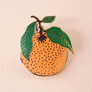 Épingle Usine personnalisé fruits émail dur peinture brillant or métal chapeau épingles Agrumes <span class=keywords><strong>Orange</strong></span> <span class=keywords><strong>Clémentine</strong></span> <span class=keywords><strong>Mandarine</strong></span> épinglette badge - Product Image 2