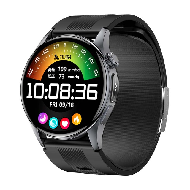 S200 Smartwatch With Air Pump Air Bag Blood Pressure ECG AMOLED Screen SOS Call NFC BT Calling Smart Watch With SDK