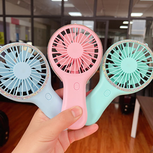 Portable Hand Fan Rechargeable Cooling Mini <b>Usb</b> air Cooler Fan with Phone Holder Adjustable 3 Speed Wind Fans - Product Image 1