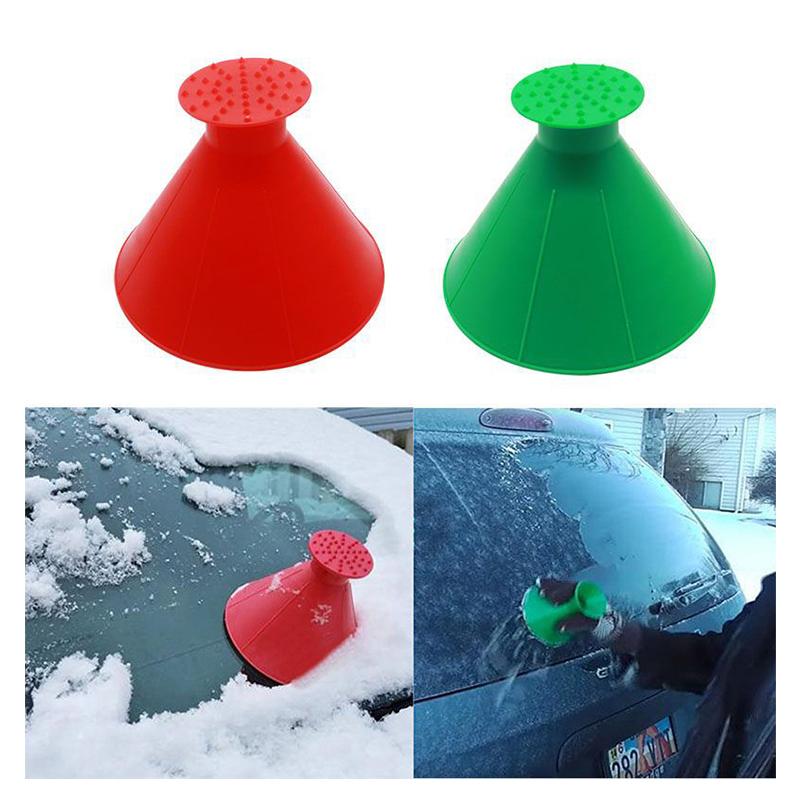 Многофункциональный волшебный автомобильный скребок для льда в форме конуса для лобового стекла автомобиля