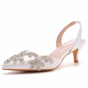 5cm de haut talon aiguille bout <span class=keywords><strong>pointu</strong></span> pompes Cool h strass <span class=keywords><strong>doré</strong></span> chaussures de fête de mariage pour les femmes - Product Image 3