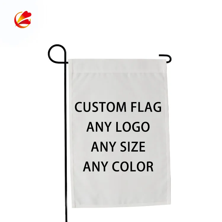 Gartenflaggen einfarbige Gartenflagge 12 × 18 Zoll doppelseitige individuelle Erstellung Ihrer eigenen soliden weißen Flagge DIY-Blanks Leinwand-Banner zur Dekoration
