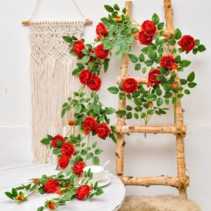 Guirlande de roses artificielles Jun Lei, 10 têtes, bouquet de fleurs en soie pour la décoration de la Saint-Valentin, vente directe d'usine - Product Image 4