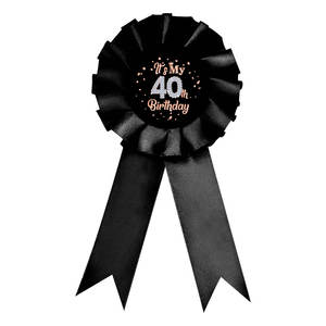 Broches de fête d'anniversaire, récompense d'anniversaire, ruban, broche pour femmes et hommes, c'est mon 80e anniversaire, badge en étain - Product Image 3