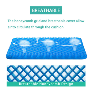 Cojines ergonómicos ortopédicos para asiento de Gel, alivio de presión mejorado, <span class=keywords><strong>Cojin</strong></span> De Gel para conductores de automóviles, silla de oficina, protección para asiento de Gel - Product Image 4