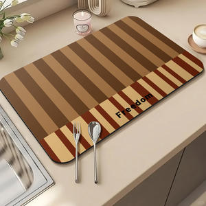 Tapis de drainage en terre de diatomée Palm Law, rectangulaire, 30x40cm, 40x60cm, imperméable, antidérapant, absorbant pour comptoir de cuisine - Product Image 2