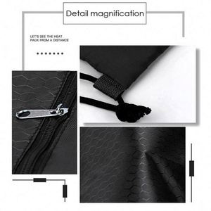 OEM Drawstring <b>Backpack</b> 420D Polyester Waterproof Zipper Pocket Unisex Casual Sports Knapsack Custom Logo Design - Product Image 3