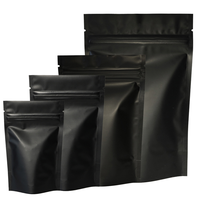 Sachets Doypack noirs mats à fermeture éclair / Emballages alimentaires en aluminium / Sachets Mylar refermables