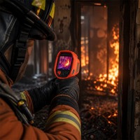 Caméra de détection de fuites de gaz robuste IP67 TIG10 640x512 IR CH4 SF6 NH3, résistance aux chutes de 2m, 0.86kg, avec laser, boussole et WiFi pour la lutte contre les incendies