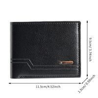 Dompet Pendek Unisex Model Terbaru Kasual Motif Geometris PU Tahan Air Banyak Slot Kartu Kapasitas Besar Bahan Polyester Untuk Kehidupan Sehari-hari