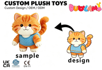 Peluche chat orange personnalisée, adorable personnage de dessin animé habillé, poupée en peluche pour cadeaux d'enfants, vente en gros