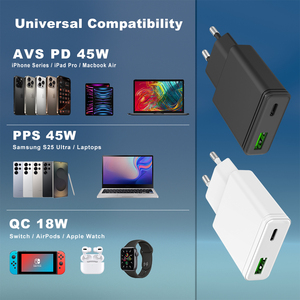 <span class=keywords><strong>Chargeur</strong></span> AVS 45W Type C KC GS CE ROHS ultra fin, adaptateur de <span class=keywords><strong>chargeur</strong></span> universel pour téléphone portable, <span class=keywords><strong>chargeur</strong></span> mural Gan 45W pour <span class=keywords><strong>iPhone</strong></span> Samsung - Product Image 5