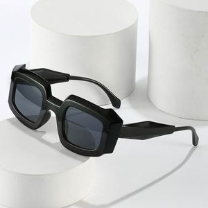 Custom 2022 New Luxury Thick <b>Frame</b> <b>Black</b> Orange Sun Glasses Irregular Candy Color Small Square Sunglasses for Women - Product Image 3