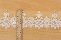 Dentelle guipure blanche RYL à bordure simple, broderie en polyester pour robe de mariée, vêtements Lolita, artisanat