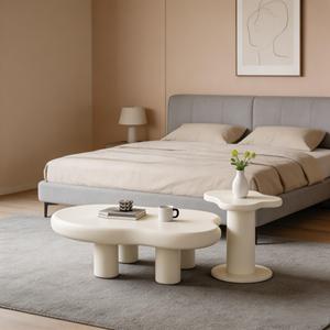 White Cloud <b>Shaped</b> Coffee <b>Table</b> Set Nordic Irregular Aesthetic Living Room Center - Product Image 4