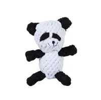 2022 novo simulado tecido panda forma cão, mastigar, brinquedo, corda de algodão, brinquedo
