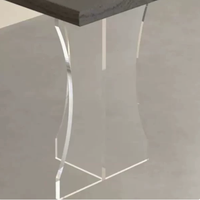 Pieds de table en acrylique, bureau transparent, pieds de support à effet d'ondulation d'eau, pieds de support pour comptoir de bar, pieds de table modernes et simples