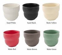 Mug à café en céramique mat minimaliste de 250 ml, sans anse, style nordique, compatible lave-vaisselle et micro-ondes, 5 couleurs, pour la maison (vente en gros)