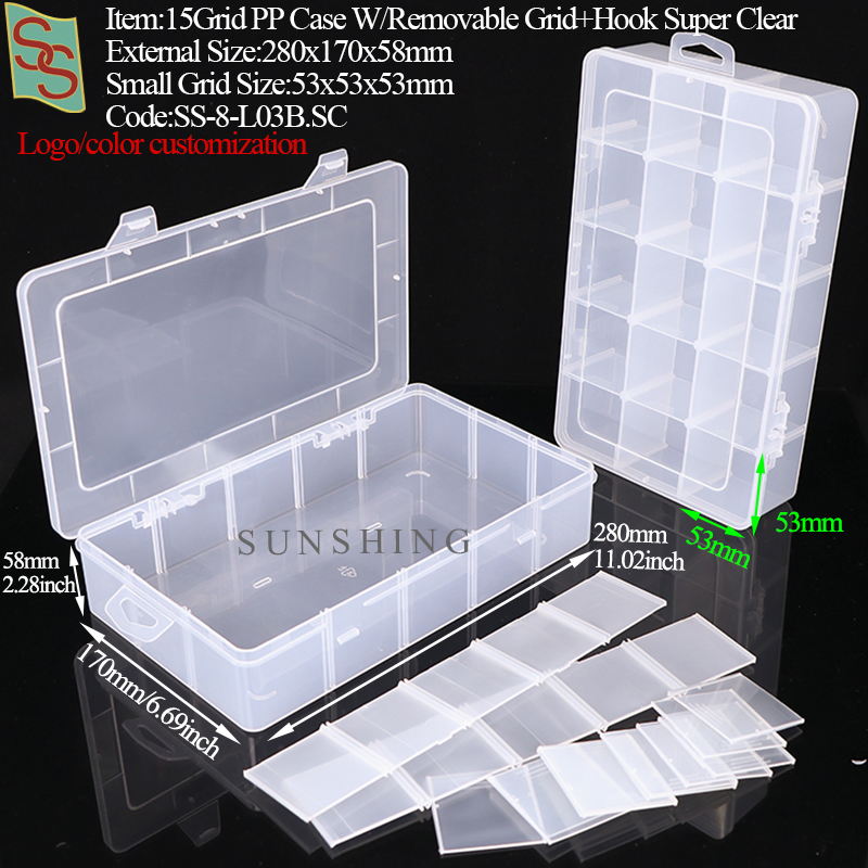 L03B Estuche de PP de 15 rejillas extraíble